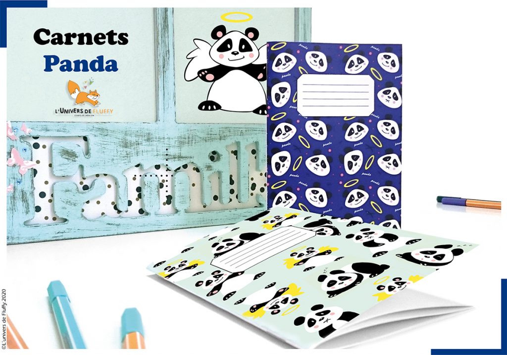 Découvrez les jolis carnets "Design Pandas" de l'UNIVERS DE FLUFFY.